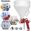 imageGoplus 145 Gallon Air Texture Gun Drywall Texture Sprayer with 3 Nozzle 40mm 60mm 80mm Air Hopper Spray Gun Perfect for Orange Peel Stucco Mud Knockdown Popcorn Ceiling