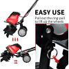 imageGoplus 14Inch 10 Amp Corded Electric Tiller and Cultivator Powerful Tillers w 9Inch Tilling Depth 4 Tines Rototillers Tool for Garden Lawn Soil Digging 14Inch17Inch