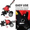 imageGoplus 14Inch 10 Amp Corded Electric Tiller and Cultivator Powerful Tillers w 9Inch Tilling Depth 4 Tines Rototillers Tool for Garden Lawn Soil Digging 14Inch14Inch