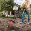imageGoplus 14Inch 10 Amp Corded Electric Tiller and Cultivator Powerful Tillers w 9Inch Tilling Depth 4 Tines Rototillers Tool for Garden Lawn Soil Digging 14Inch14Inch