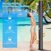 imageGoplus 159 Gallon Solar Heated Outdoor Shower 75 FT Freestanding Outdoor Shower with Shower Head and Foot Shower Tap for Outdoor Backyard Poolside Beach Pool Garden Black