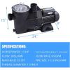 imageGoplus 15HP Swimming Pool Electric Pump Water Pump SPA DC 5040 GPH 112quot NPT Above Ground Pool Pump