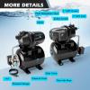 imageGoplus 16HP Shallow Well Pump with Pressure Tank 1000GPH5Gal Automatic Water Booster Jet Pump for Water Supply System Irrigation Water Pump for Home Garden ampamp Lawn 1200W BlueBlack