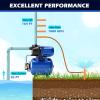 imageGoplus 16HP Shallow Well Pump with Pressure Tank 1000GPH5Gal Automatic Water Booster Jet Pump for Water Supply System Irrigation Water Pump for Home Garden ampamp Lawn 1200W BlueBlue