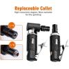 imageGoplus 2PCS Air Die Grinder Set StraightAngled Air Die Grinder Kit with 14 and 18 Collets Compact Air Power Die Grinder for Grinding Chamfering Polishing 2PCS Air Die Grinder Set