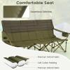imageGoplus 3 Person Camping Chair for Adults Low Outdoor Folding Oversized Couch Chair wCup Holders ampamp Thick Padding HeavyDuty Lawn Chair for Beach Picnic Travel Supports 900 LBS 3Person SeatGreen