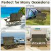 imageGoplus 3 Person Camping Chair for Adults Low Outdoor Folding Oversized Couch Chair wCup Holders ampamp Thick Padding HeavyDuty Lawn Chair for Beach Picnic Travel Supports 900 LBS 3Person SeatGreen