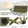 imageGoplus 3 Person Camping Chair for Adults Low Outdoor Folding Oversized Couch Chair wCup Holders ampamp Thick Padding HeavyDuty Lawn Chair for Beach Picnic Travel Supports 900 LBS 3Person SeatGreen
