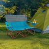 imageGoplus 3 Person Camping Chair for Adults Low Outdoor Folding Oversized Couch Chair wCup Holders ampamp Thick Padding HeavyDuty Lawn Chair for Beach Picnic Travel Supports 900 LBS 3Person SeatBlue