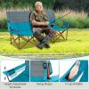 imageGoplus 3 Person Camping Chair for Adults Low Outdoor Folding Oversized Couch Chair wCup Holders ampamp Thick Padding HeavyDuty Lawn Chair for Beach Picnic Travel Supports 900 LBS 3Person SeatBlue