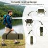 imageGoplus 3 Person Camping Chair for Adults Low Outdoor Folding Oversized Couch Chair wCup Holders ampamp Thick Padding HeavyDuty Lawn Chair for Beach Picnic Travel Supports 900 LBS 3Person SeatGreen