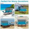 imageGoplus 3 Person Camping Chair for Adults Low Outdoor Folding Oversized Couch Chair wCup Holders ampamp Thick Padding HeavyDuty Lawn Chair for Beach Picnic Travel Supports 900 LBS 3Person SeatBlue