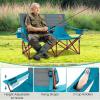 imageGoplus 3 Person Camping Chair for Adults Low Outdoor Folding Oversized Couch Chair wCup Holders ampamp Thick Padding HeavyDuty Lawn Chair for Beach Picnic Travel Supports 900 LBS 3Person SeatBlue