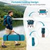 imageGoplus 3 Person Camping Chair for Adults Low Outdoor Folding Oversized Couch Chair wCup Holders ampamp Thick Padding HeavyDuty Lawn Chair for Beach Picnic Travel Supports 900 LBS 3Person SeatBlue