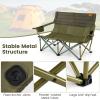 imageGoplus 3 Person Camping Chair for Adults Low Outdoor Folding Oversized Couch Chair wCup Holders ampamp Thick Padding HeavyDuty Lawn Chair for Beach Picnic Travel Supports 900 LBS 3Person SeatGreen