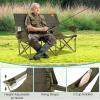 imageGoplus 3 Person Camping Chair for Adults Low Outdoor Folding Oversized Couch Chair wCup Holders ampamp Thick Padding HeavyDuty Lawn Chair for Beach Picnic Travel Supports 900 LBS 3Person SeatGreen