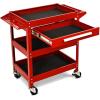 imageGoplus 3 Tier Rolling Tool Cart 330 LBS Capacity Heavy Duty Utility Cart Tool Organizer with Storage Drawer Industrial Commercial Service Tool Cart for Mechanics Garage Warehouse ampamp Repair ShopRed