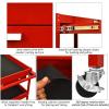 imageGoplus 3 Tier Rolling Tool Cart 330 LBS Capacity Heavy Duty Utility Cart Tool Organizer with Storage Drawer Industrial Commercial Service Tool Cart for Mechanics Garage Warehouse ampamp Repair ShopRed