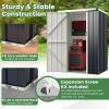 imageGoplus 38 x 28 FT Storage Shed Outdoor AllWeather Steel Utility Storage House wLockable Door Snapon Arrow Leaning Organizer Bike Tool Garden Sheds for Yard Lawn Patio