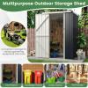 imageGoplus 38 x 28 FT Storage Shed Outdoor AllWeather Steel Utility Storage House wLockable Door Snapon Arrow Leaning Organizer Bike Tool Garden Sheds for Yard Lawn Patio