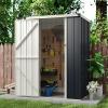 imageGoplus 38 x 28 FT Storage Shed Outdoor AllWeather Steel Utility Storage House wLockable Door Snapon Arrow Leaning Organizer Bike Tool Garden Sheds for Yard Lawn Patio
