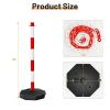imageGoplus 4 Pack Delineator Post Cone with Fillable Base Traffic Cones Safety Cones for Parking Lot Construction Plastic Stanchion Chain Safety Barriers with 5Ft Link Chains White ampamp RedWhiteRed