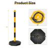 imageGoplus 4 Pack Delineator Post Cone with Fillable Base Traffic Cones Safety Cones for Parking Lot Construction Plastic Stanchion Chain Safety Barriers with 5Ft Link Chains White ampamp RedBlackYellow
