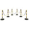 imageGoplus 4 Pack Delineator Post Cone with Fillable Base Traffic Cones Safety Cones for Parking Lot Construction Plastic Stanchion Chain Safety Barriers with 5Ft Link Chains White ampamp RedBlackYellow