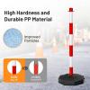 imageGoplus 4 Pack Delineator Post Cone with Fillable Base Traffic Cones Safety Cones for Parking Lot Construction Plastic Stanchion Chain Safety Barriers with 5Ft Link Chains White ampamp RedWhiteRed