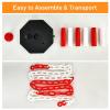 imageGoplus 4 Pack Delineator Post Cone with Fillable Base Traffic Cones Safety Cones for Parking Lot Construction Plastic Stanchion Chain Safety Barriers with 5Ft Link Chains White ampamp RedWhiteRed