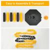 imageGoplus 4 Pack Delineator Post Cone with Fillable Base Traffic Cones Safety Cones for Parking Lot Construction Plastic Stanchion Chain Safety Barriers with 5Ft Link Chains White ampamp RedBlackYellow