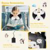 imageGoplus 4 Piece Kids Luggage Set 14 Carryon Hardside Spinner Luggage w 10 Backpack Neck Pillow Luggage Tag Toddler Travel Rolling Suitcase for Boy Girl Children Black PenguinBlack Penguin