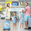 imageGoplus 4 Piece Kids Luggage Set 14 Carryon Hardside Spinner Luggage w 10 Backpack Neck Pillow Luggage Tag Toddler Travel Rolling Suitcase for Boy Girl Children Black PenguinBlue Mermaid