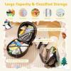imageGoplus 4 Piece Kids Luggage Set 14 Carryon Hardside Spinner Luggage w 10 Backpack Neck Pillow Luggage Tag Toddler Travel Rolling Suitcase for Boy Girl Children Black PenguinBlack Penguin