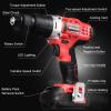imageGoplus 4Tool Combo Kit 18V LithiumIon 12quot Cordless Drill Driver 14quot Impact Driver Reciprocating Saw and LED Flashlight Suitable for Wood Tile Steel and Brick Wall