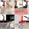 imageGoplus 4Tool Combo Kit 18V LithiumIon 12quot Cordless Drill Driver 14quot Impact Driver Reciprocating Saw and LED Flashlight Suitable for Wood Tile Steel and Brick Wall