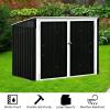 imageGoplus 6 x 3 Outdoor Storage Shed MultiPurpose Galvanized Steel Garden Shed with Air Vent and Lockable Door Tool Storage Shed for Backyard Patio ampamp Lawn