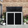 imageGoplus 6 x 3 Outdoor Storage Shed MultiPurpose Galvanized Steel Garden Shed with Air Vent and Lockable Door Tool Storage Shed for Backyard Patio ampamp Lawn