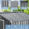 imageGoplus 6 x 4 Woodgrain Outdoor Storage Shed Galvanized Metal Tool House Organizer w 4 Vents Lockable Doors Waterproof Garden Sheds ampamp Outdoor Storage for Backyard Lawn Patio NaturalGray