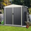 imageGoplus 68 x 38 FT Metal Storage Shed AllWeather Galvanized Utility House wLockable Door Easy SnapOn Sheds ampamp Outdoor Storage for Garden Back Yard Lawn ampamp Patio68 x 38 FT