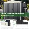 imageGoplus 68 x 38 FT Metal Storage Shed AllWeather Galvanized Utility House wLockable Door Easy SnapOn Sheds ampamp Outdoor Storage for Garden Back Yard Lawn ampamp Patio68 x 38 FT
