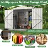 imageGoplus 68 x 38 FT Metal Storage Shed AllWeather Galvanized Utility House wLockable Door Easy SnapOn Sheds ampamp Outdoor Storage for Garden Back Yard Lawn ampamp Patio68 x 38 FT