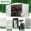 imageGoplus 68 x 38 FT Metal Storage Shed AllWeather Galvanized Utility House wLockable Door Easy SnapOn Sheds ampamp Outdoor Storage for Garden Back Yard Lawn ampamp Patio75 x 63 FT