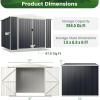 imageGoplus 68 x 38 FT Metal Storage Shed AllWeather Galvanized Utility House wLockable Door Easy SnapOn Sheds ampamp Outdoor Storage for Garden Back Yard Lawn ampamp Patio75 x 63 FT