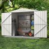 imageGoplus 68 x 38 FT Metal Storage Shed AllWeather Galvanized Utility House wLockable Door Easy SnapOn Sheds ampamp Outdoor Storage for Garden Back Yard Lawn ampamp Patio68 x 38 FT