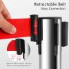 imageGoplus 6Pcs Stanchion Post Stainless Steel Stanchions with 65 Retractable Belt Posts Queue Pole 35quotHeight Crowd Control Barrier for Party Supplies RedRed