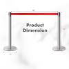 imageGoplus 6Pcs Stanchion Post Stainless Steel Stanchions with 65 Retractable Belt Posts Queue Pole 35quotHeight Crowd Control Barrier for Party Supplies RedRed