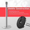 imageGoplus 6Pcs Stanchion Post Stainless Steel Stanchions with 65 Retractable Belt Posts Queue Pole 35quotHeight Crowd Control Barrier for Party Supplies RedRed