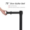 imageGoplus 6Pcs Stanchions Crowd Control Barriers with 65 Retractable Belt Stainless Steel Stanchion Posts Queue Line Pole 35quot Height Easy Connect AssemblyBlack