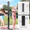 imageGoplus 93 Gallon Solar Heated Outdoor Shower 72 FT Freestanding Garden Shower with Dual Swivel Shower Heads ampamp 2 Foot Showers Adjustable Temperaturefor Poolside Backyard BeachBlack wDual Heads